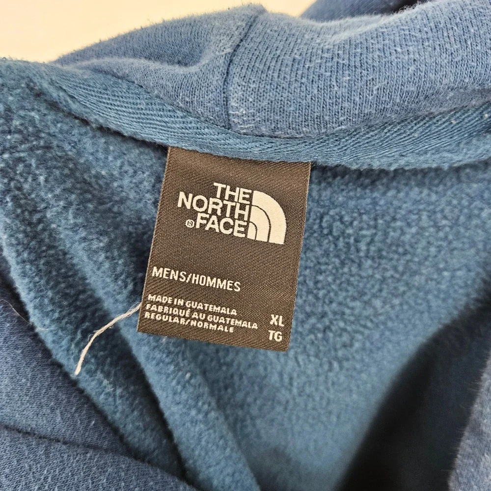 The North Face Hoodie Mens XL Blue‎ Aztec Pullover Fleece Outdoors Hiking